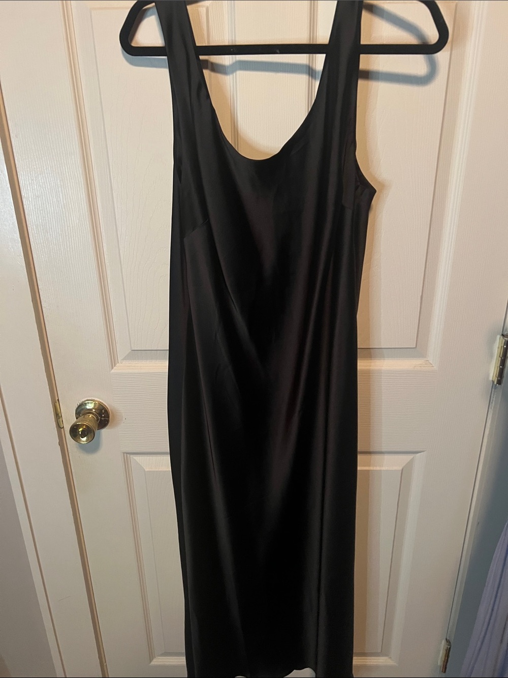 ASOS Black Scoop Neck Midi Slip Dress